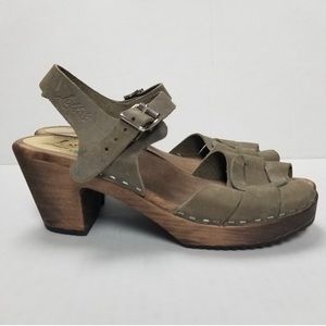 Lotta from Stockholm peep toe clog sandals